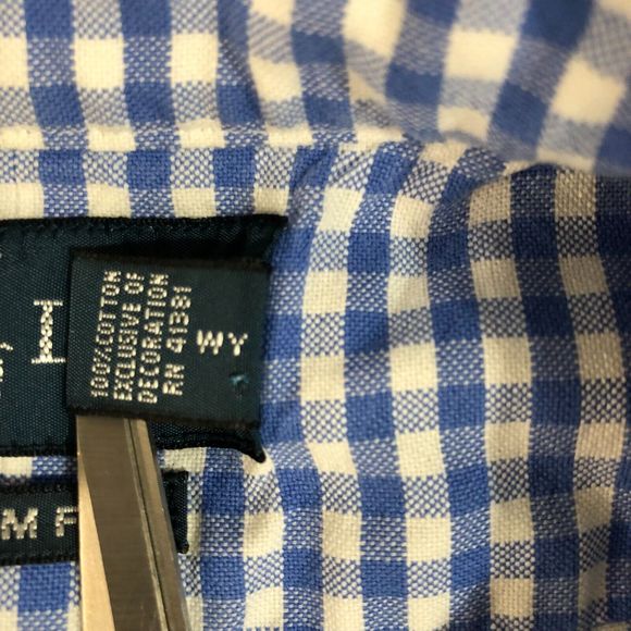 Polo Ralph Lauren Shirt Men Extra Large Blue Checker Button Up Preppy Custom Fit - Picture 7 of 10